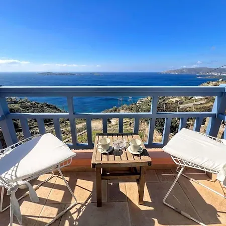 Sea & Sunset Balcony -island House By Hostandros *
