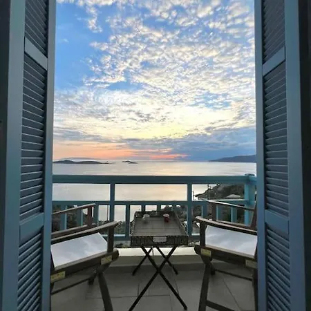 Sea & Sunset Balcony -island House By Hostandros * Batsi